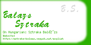 balazs sztraka business card